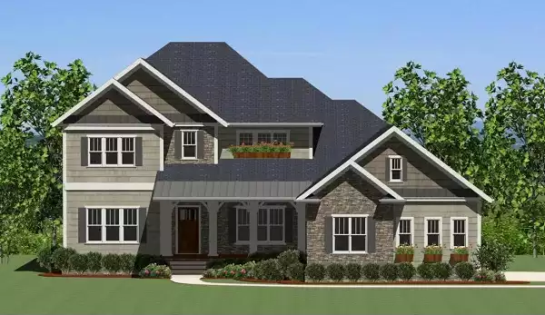 image of large traditional house plan 6124